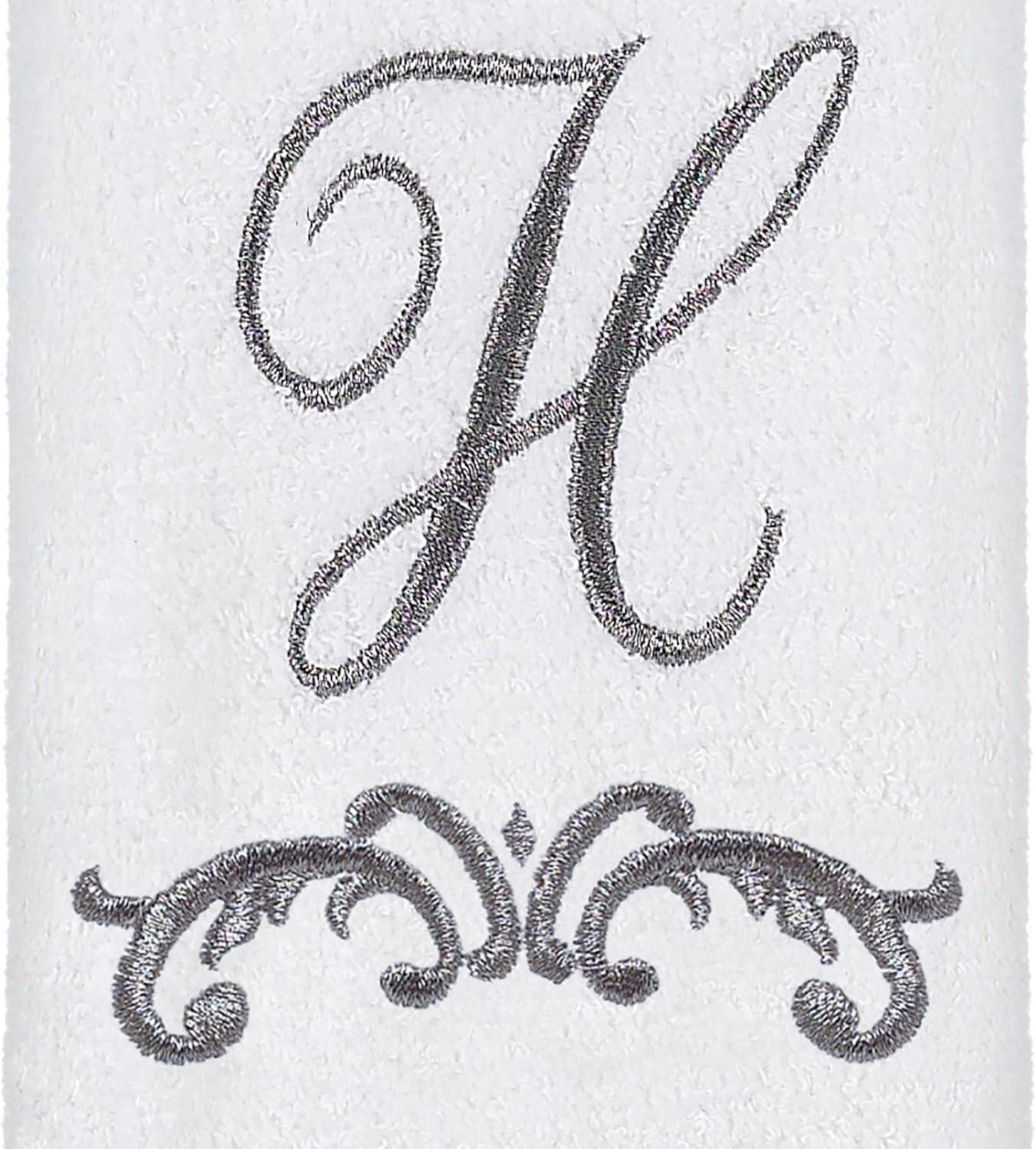 Avanti Linens Scroll Mono Fingertip Towel H