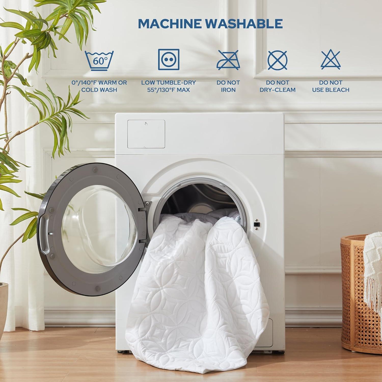 2 Pack Twin Waterproof Mattress Protector Deep Pocket Mattress Cover, Soft Breathable Mattress Pad, Fitted Noiseless Waterproof Bed Cover Stretch to 19"