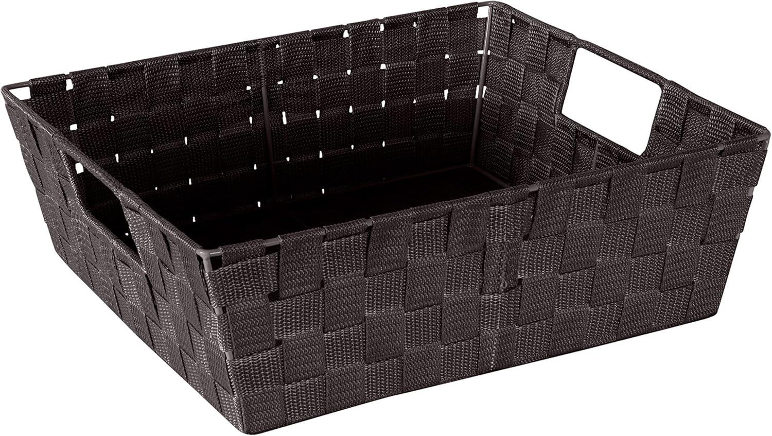 Collapsible Chocolate Woven Polypropylene 13x15x5 Storage Bin