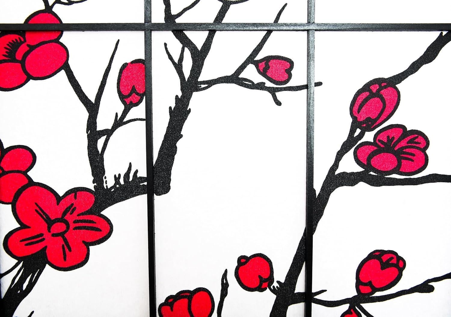 Legacy Decor Room Divider Privacy Screen Panel Blossom Shoji Design