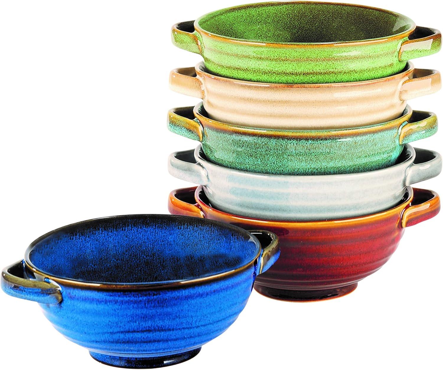 Certified International Reactive Glaze Soup Crocks