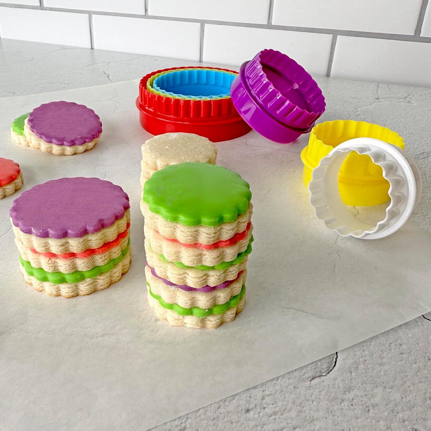 R&M International Scalloped Cookie and Biscuit Cutters, Assorted Sizes, 6-Piece Set