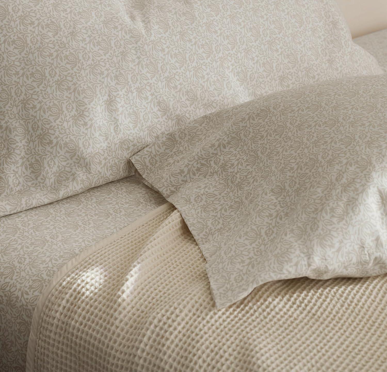 King Size Natural Organic Cotton Waffle Weave Throw Blanket