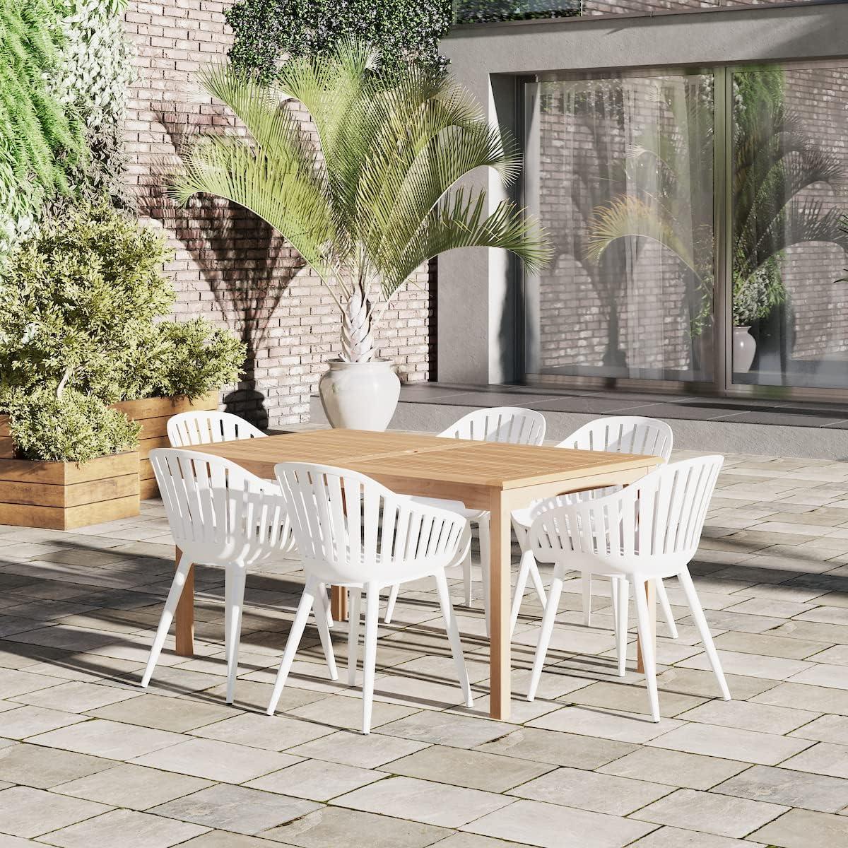 Sonlin 59'' Teak Outdoor Dining Table