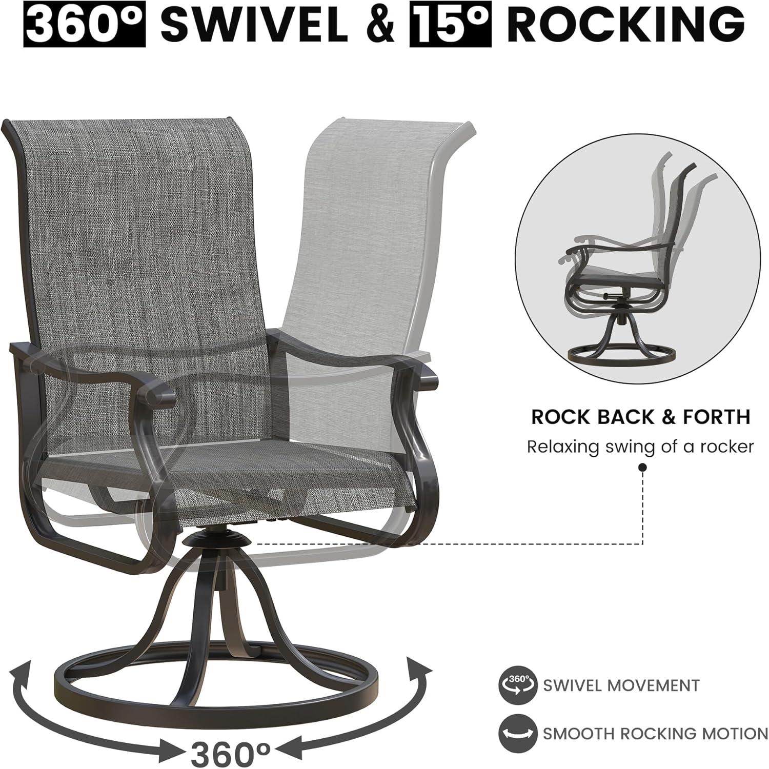 Joclynn Swivel Patio Dining Armchair
