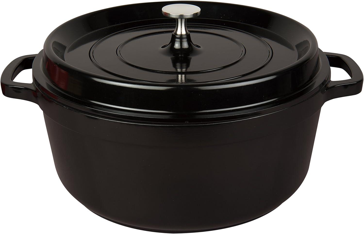 7 Quart Black Non-Stick Cast Aluminum Dutch Oven