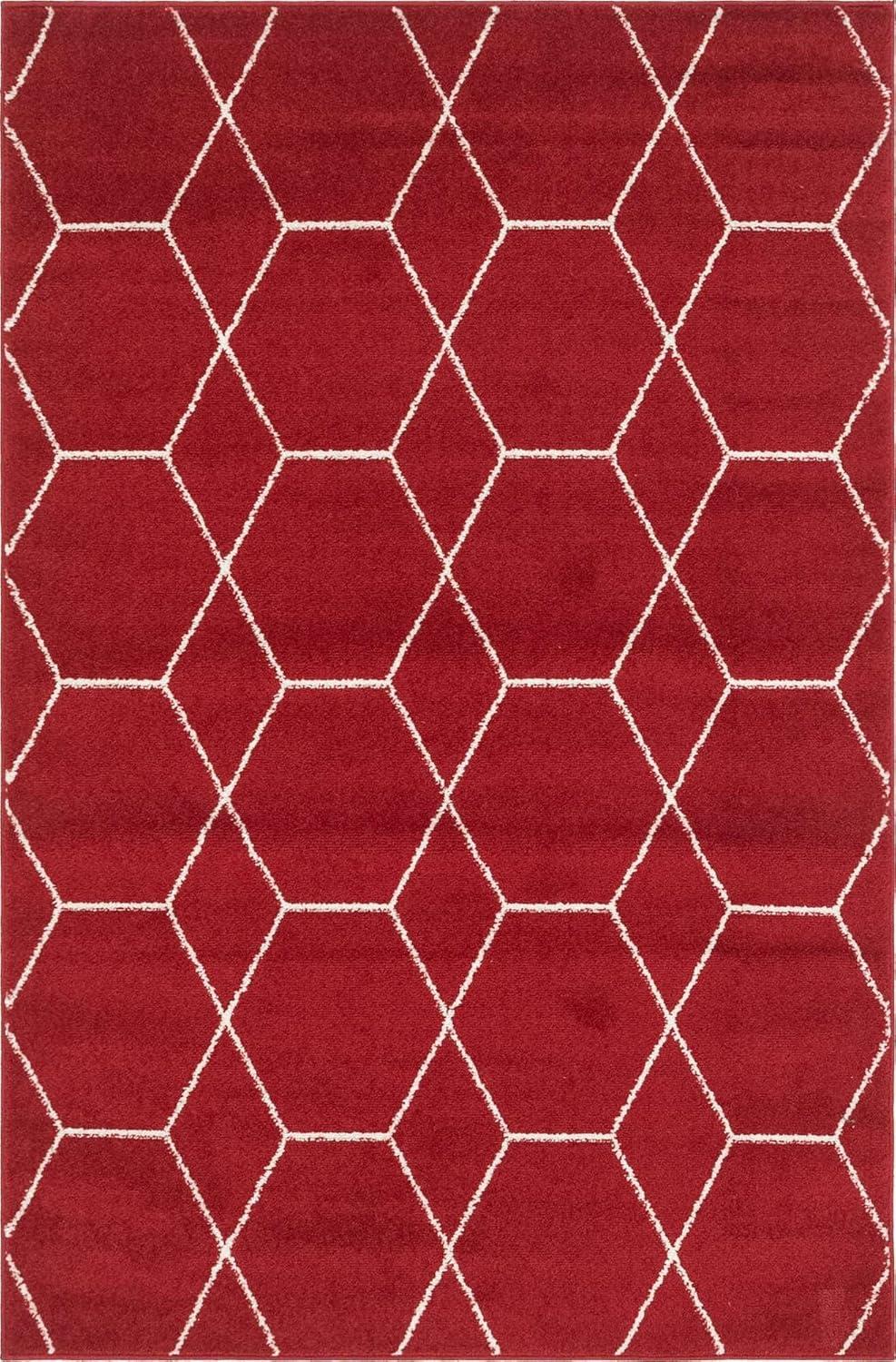 Unique Loom Trellis Frieze Geometric Trellis Indoor Woven Area Rug