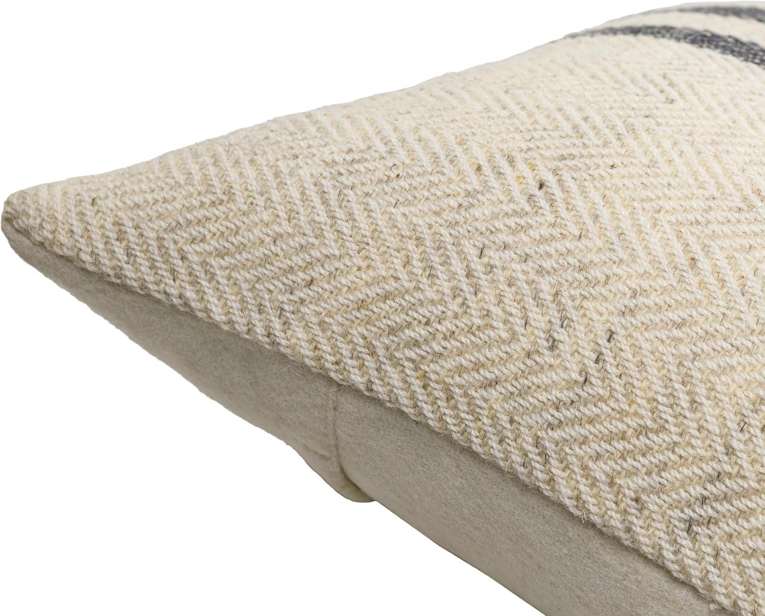 Becki Owens x Livabliss Becki Owens x Livabliss Brett Striped Wool Blend Reversible Throw Pillow