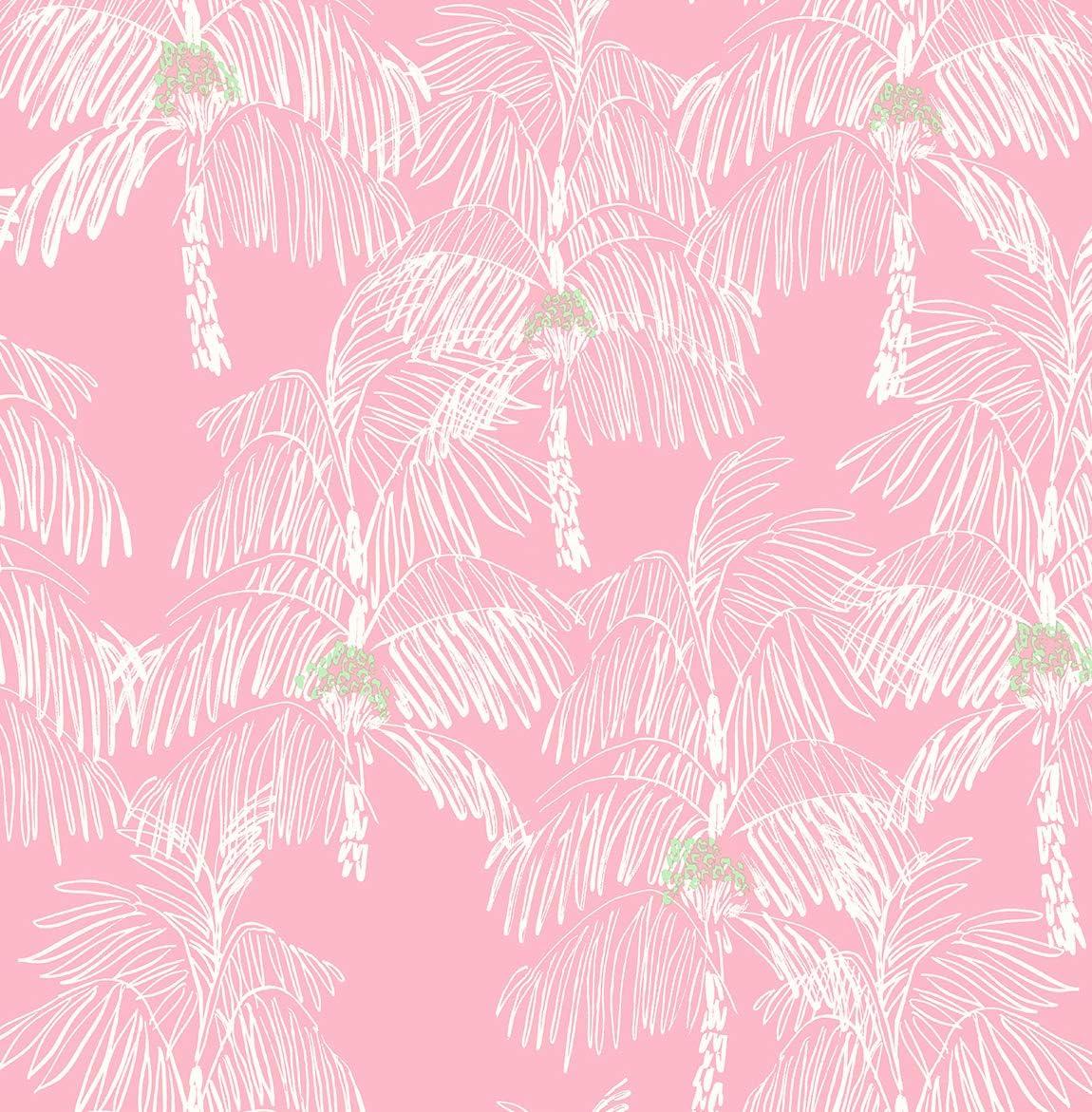NextWall  Palm Beach Peel and Stick Wallpaper Flamingo