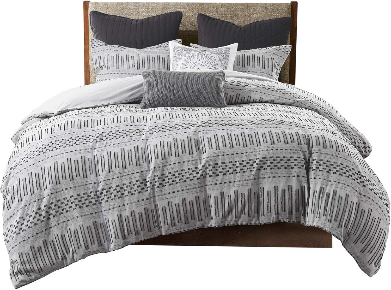 3pc Rhea Cotton Jacquard Duvet Cover & Sham Mini Set