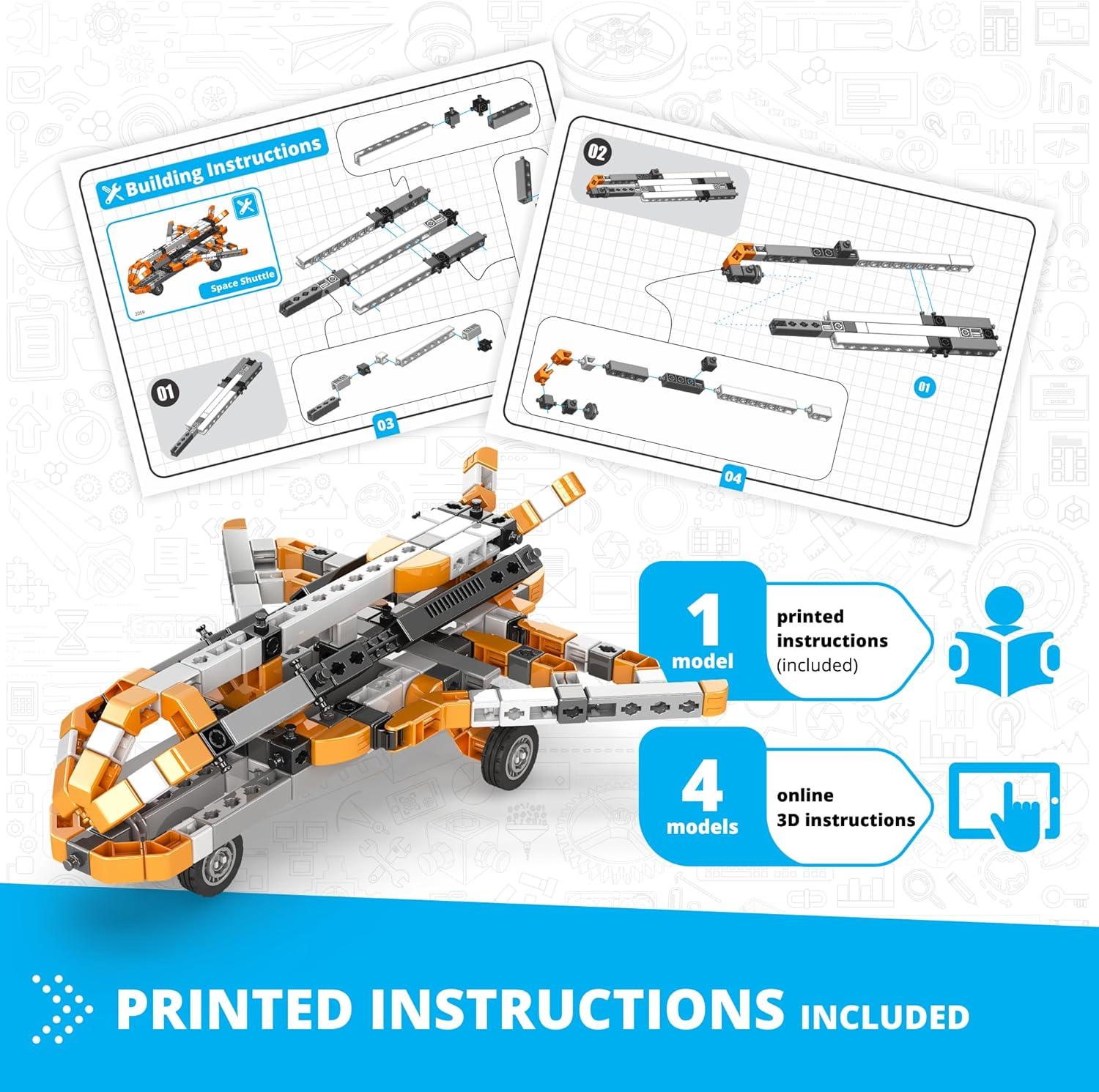 Engino- Inventor STEM Toys, Space Shuttle Kit, Construction Toys for Kids 9+