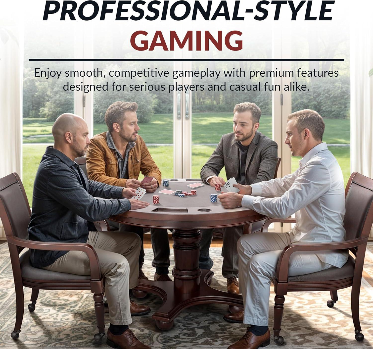 Hathaway Games Bridgeport 2-in-1 Poker Table Set