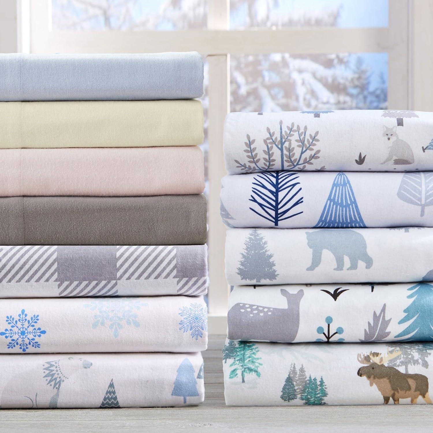 Market & Place Alpine Cotton Flannel Printed Sheet Set