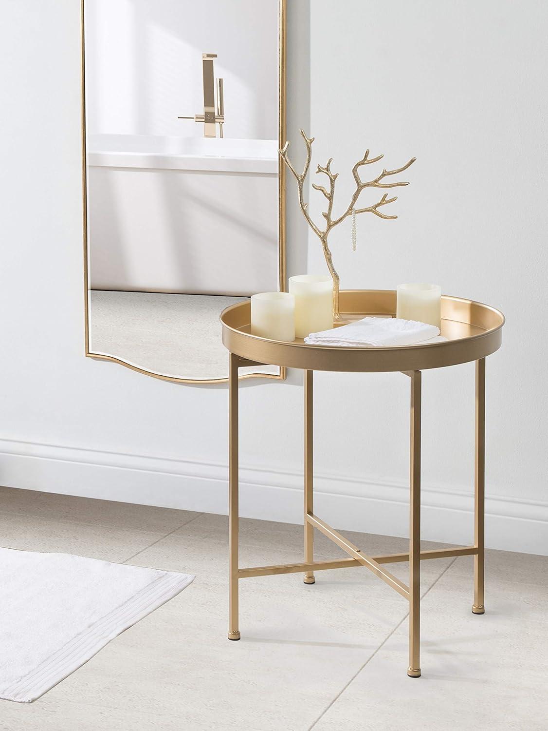 Kate and Laurel Celia Round Metal Side Table