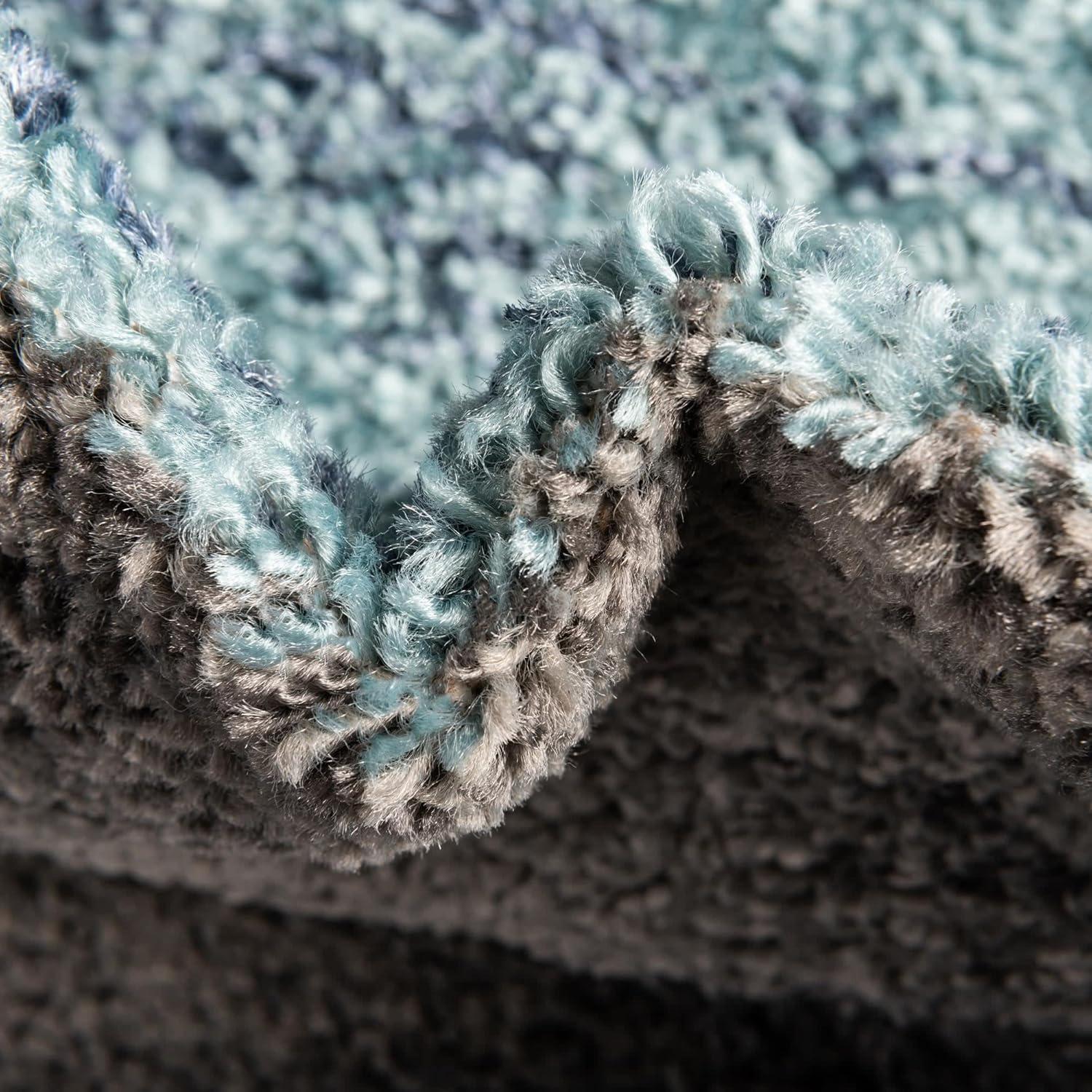 Unique Loom Autumn Collection Area Rug - Providence (9'  x 12' Rectangle Blue Gray/Light Brown)