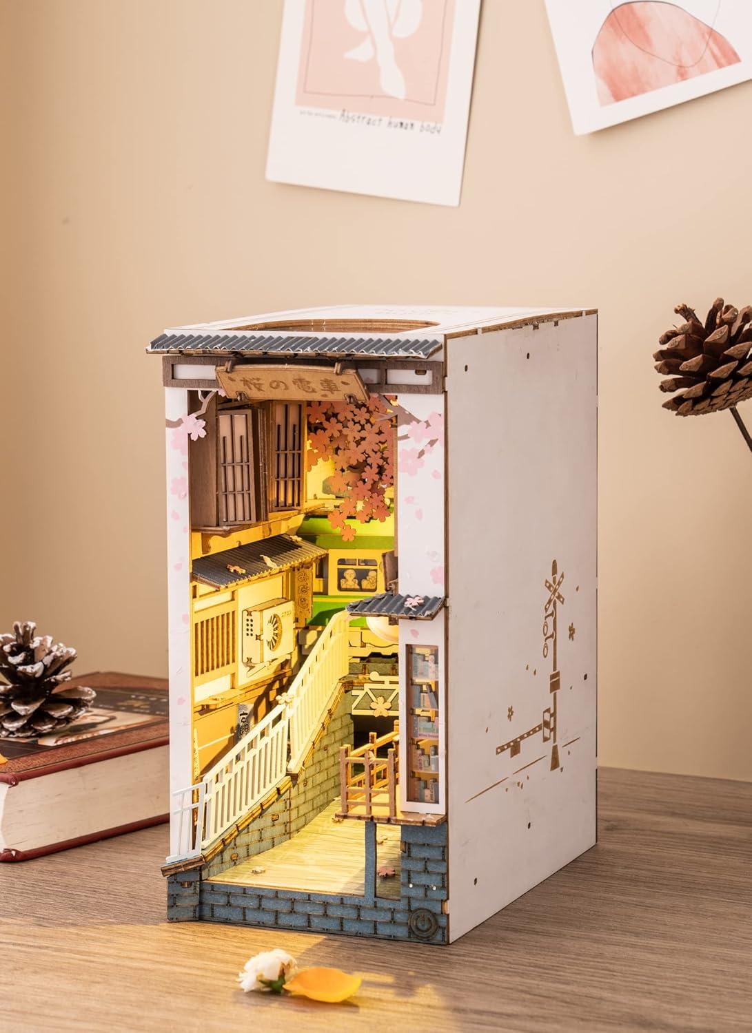 DIY 3D Book Nook Kit Sakura Densya 340 pcs