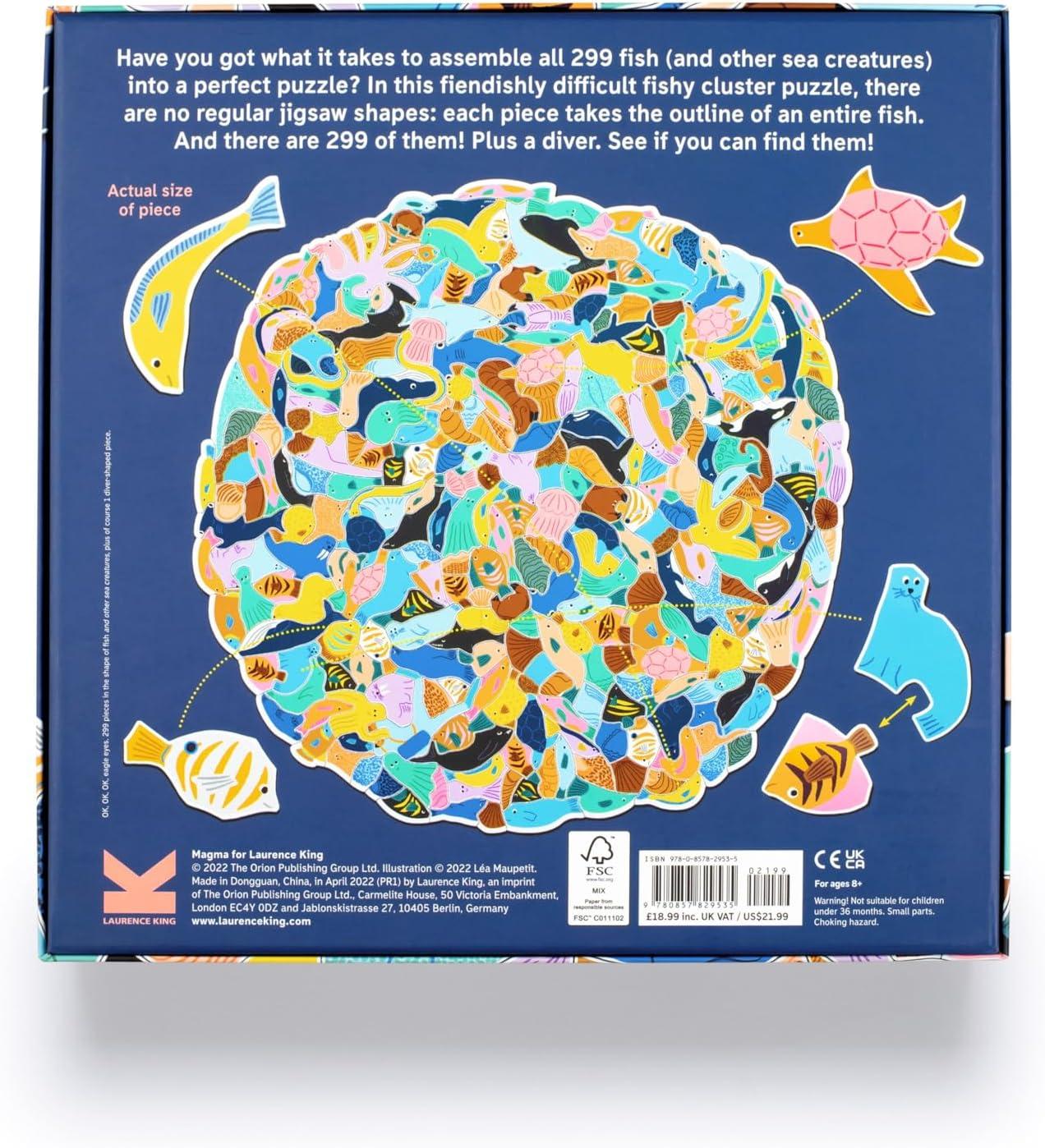 299 Fish (and a Diver) 300 Piece Puzzle: An Aquatic Cluster Puzzle (Other)