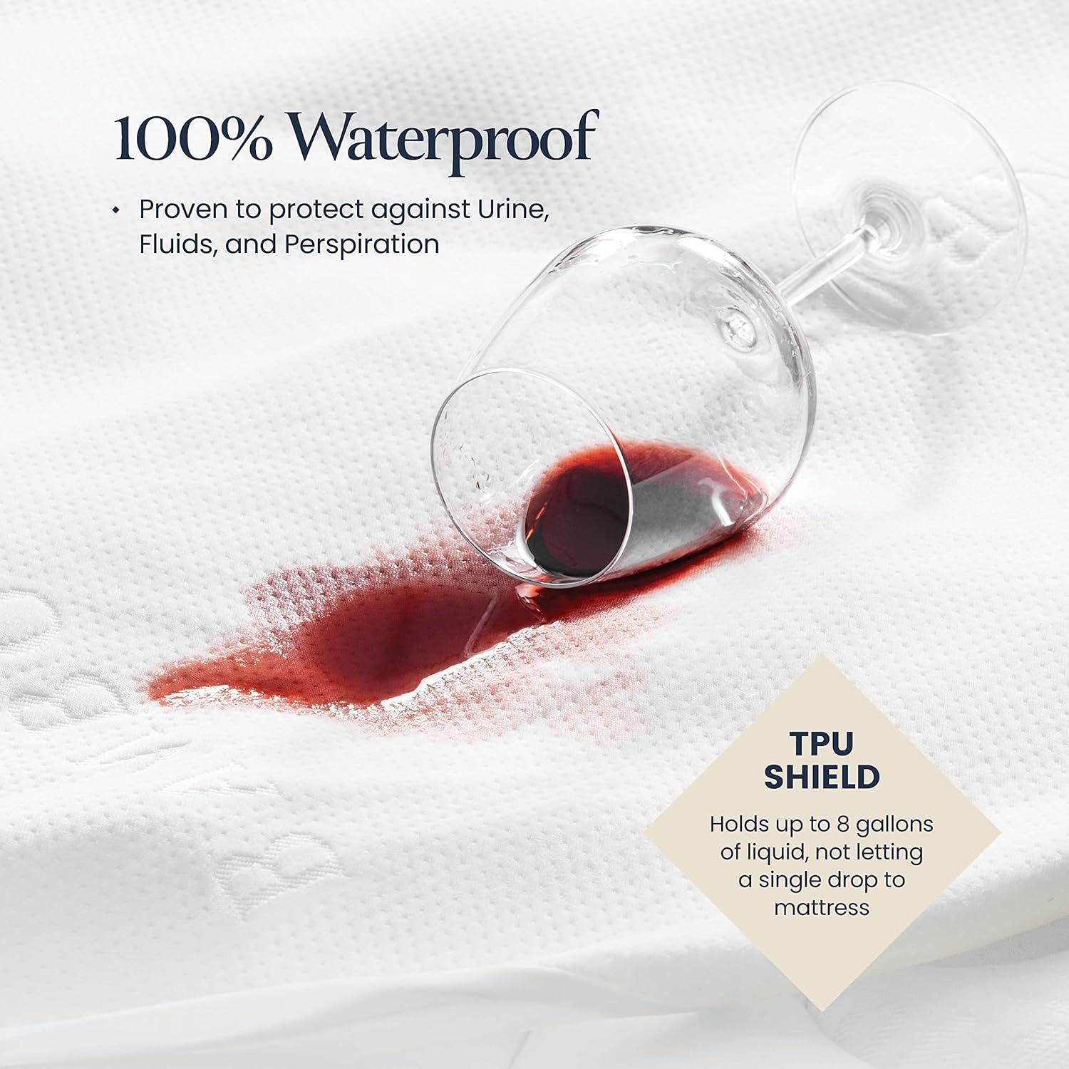 BELADOR Waterproof Mattress Protector Twin XL - 3D Air Fabric Bamboo Mattress Protector Breathable Mattress Cover, Noisless Crinkle Free, Vinyl Free, Hypoelergenic Bed Cover SnugFit 16" Deep Pockets
