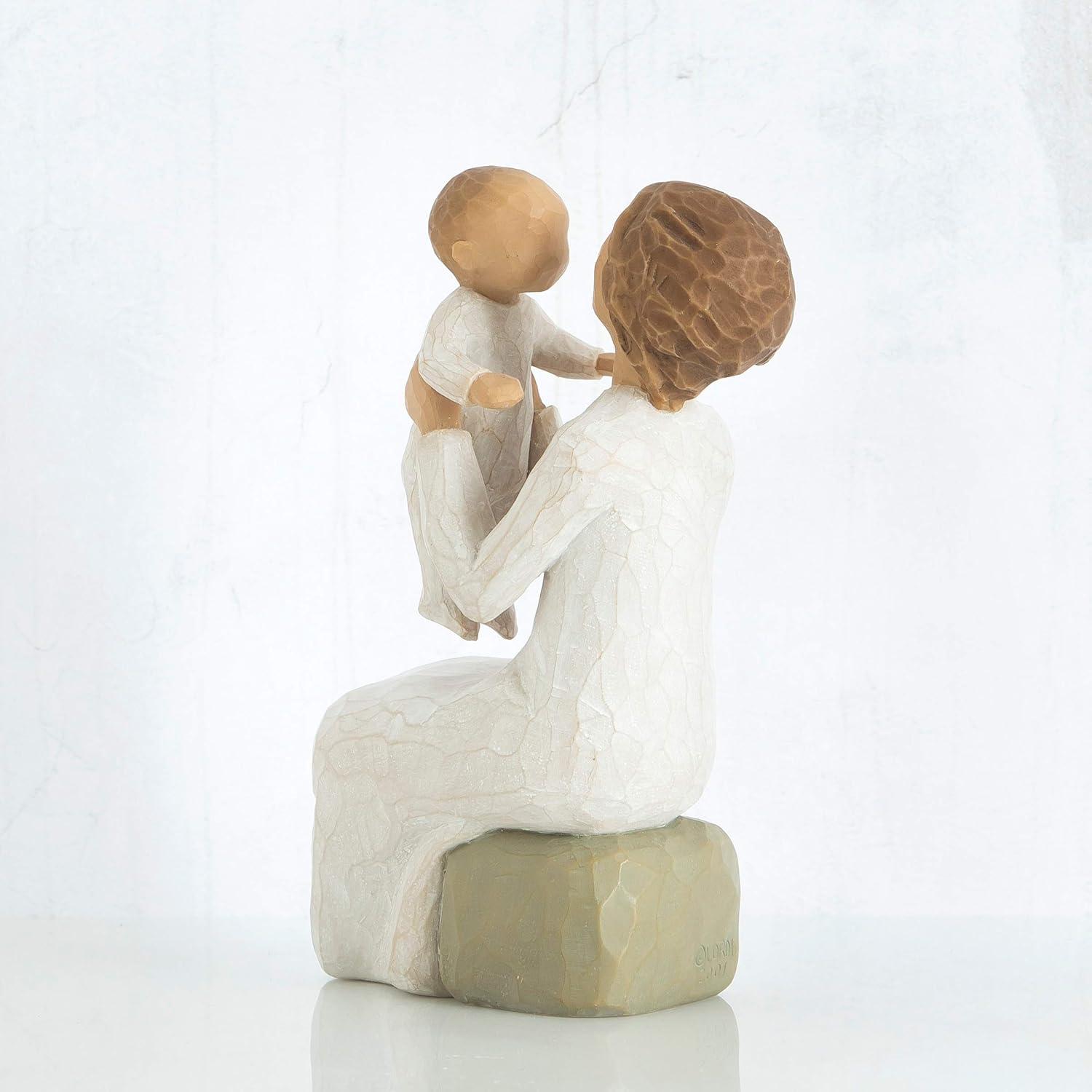 Hand-Painted Resin Grandmother with Child Figurine