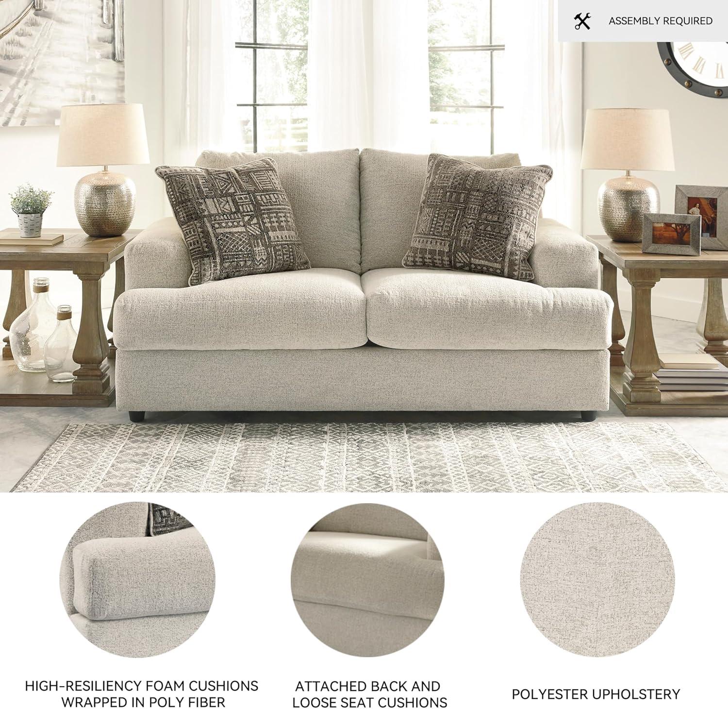 Signature Design by Ashley Soletren Loveseat in Stone