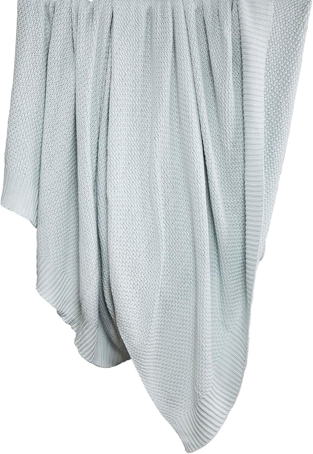 HiEnd Accents Cotton Cable Knit Solid Color Classic Chic Modern Rustic Throw Blanket