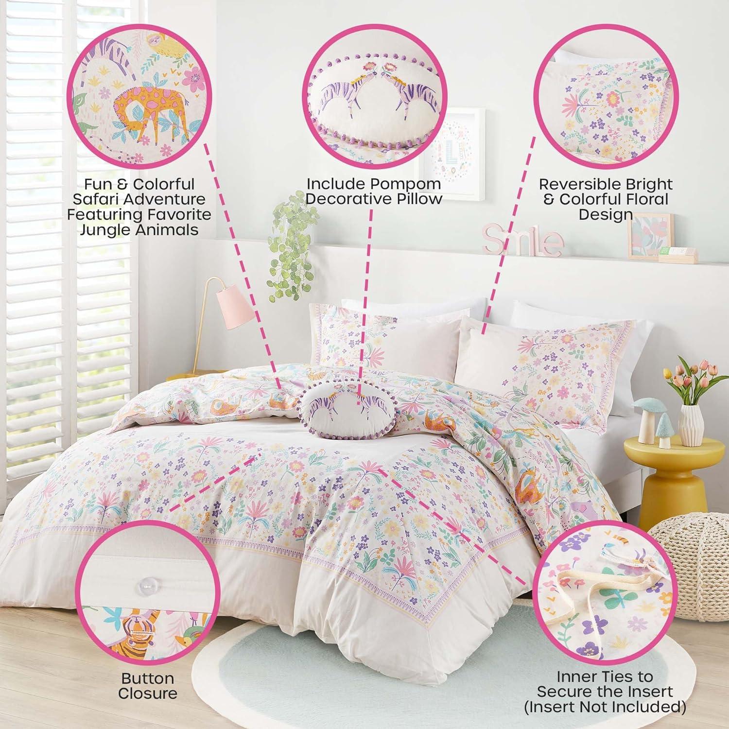 Lulu Reversible Cotton Printed Floral Duvet Cover Set