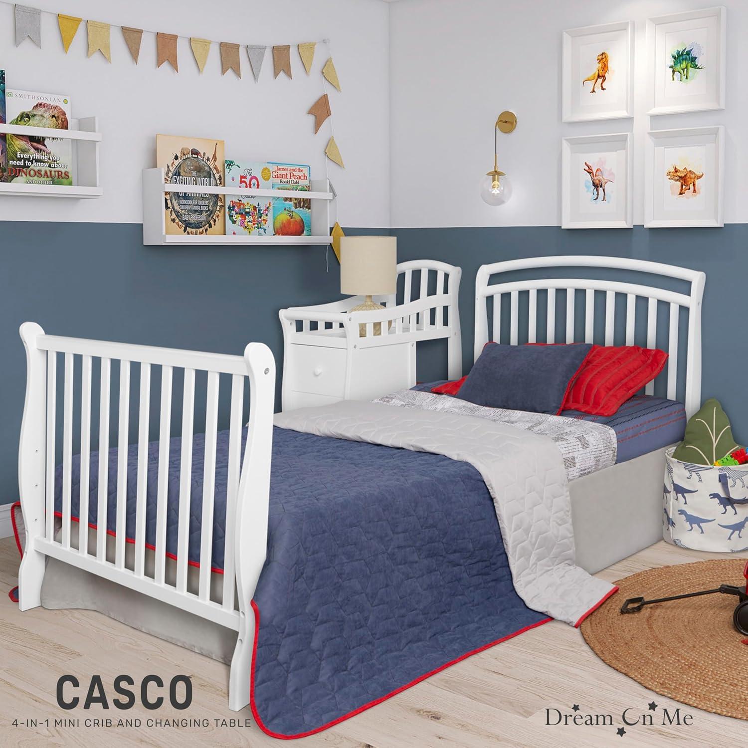 Dream On Me Caso 4-in-1 Mini Convertible Crib and Changer