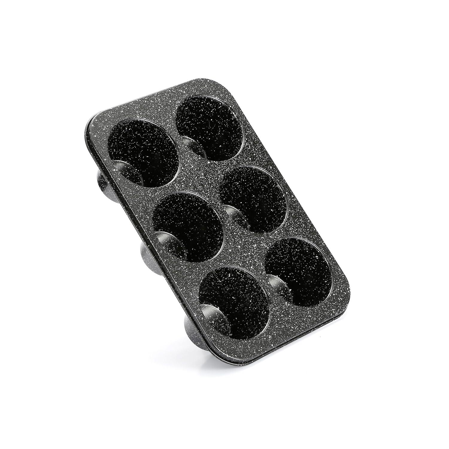 Gray Granite Non-Stick Jumbo 6-Cup Muffin Pan