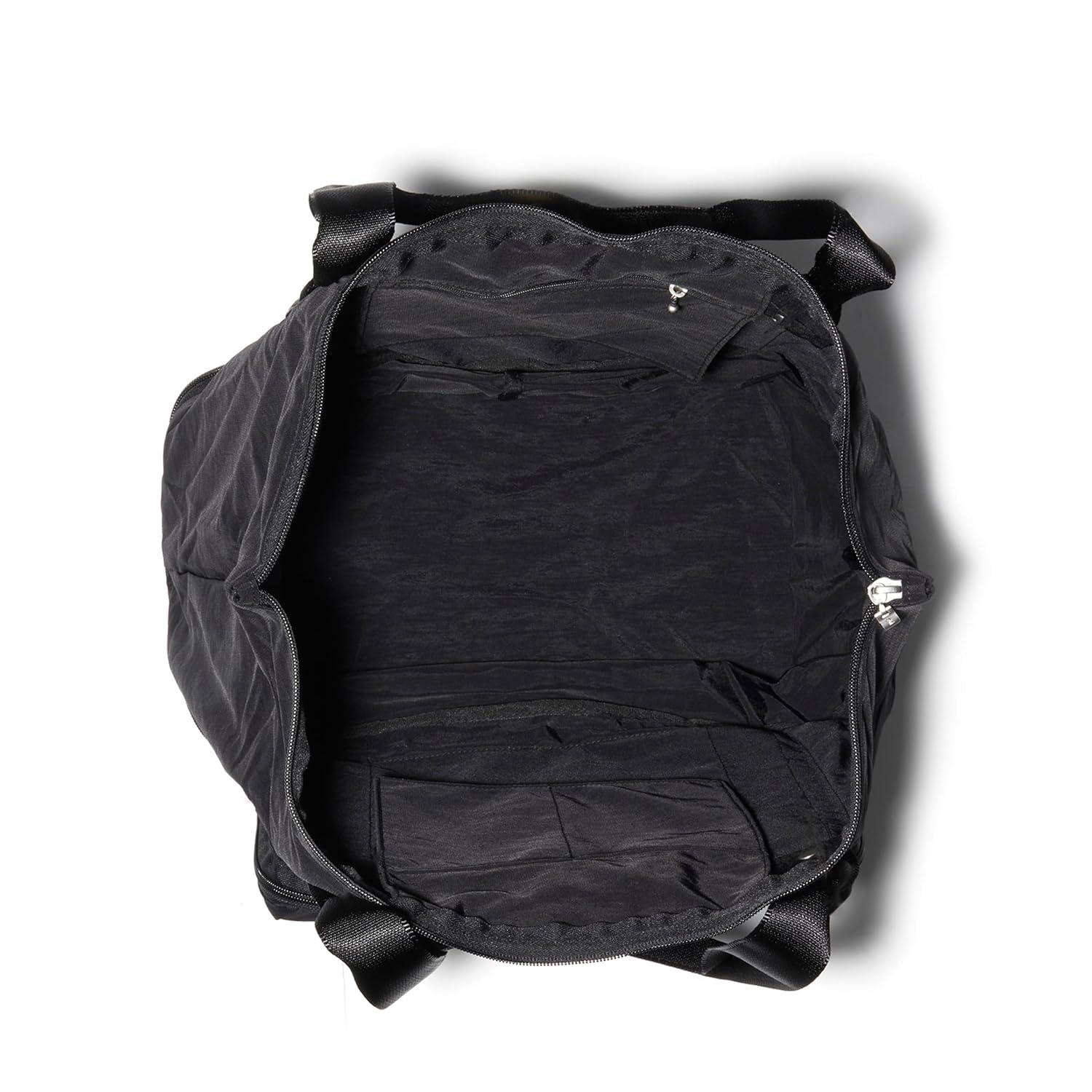 baggallini Carryall Expandable Packable Tote Bag - Black