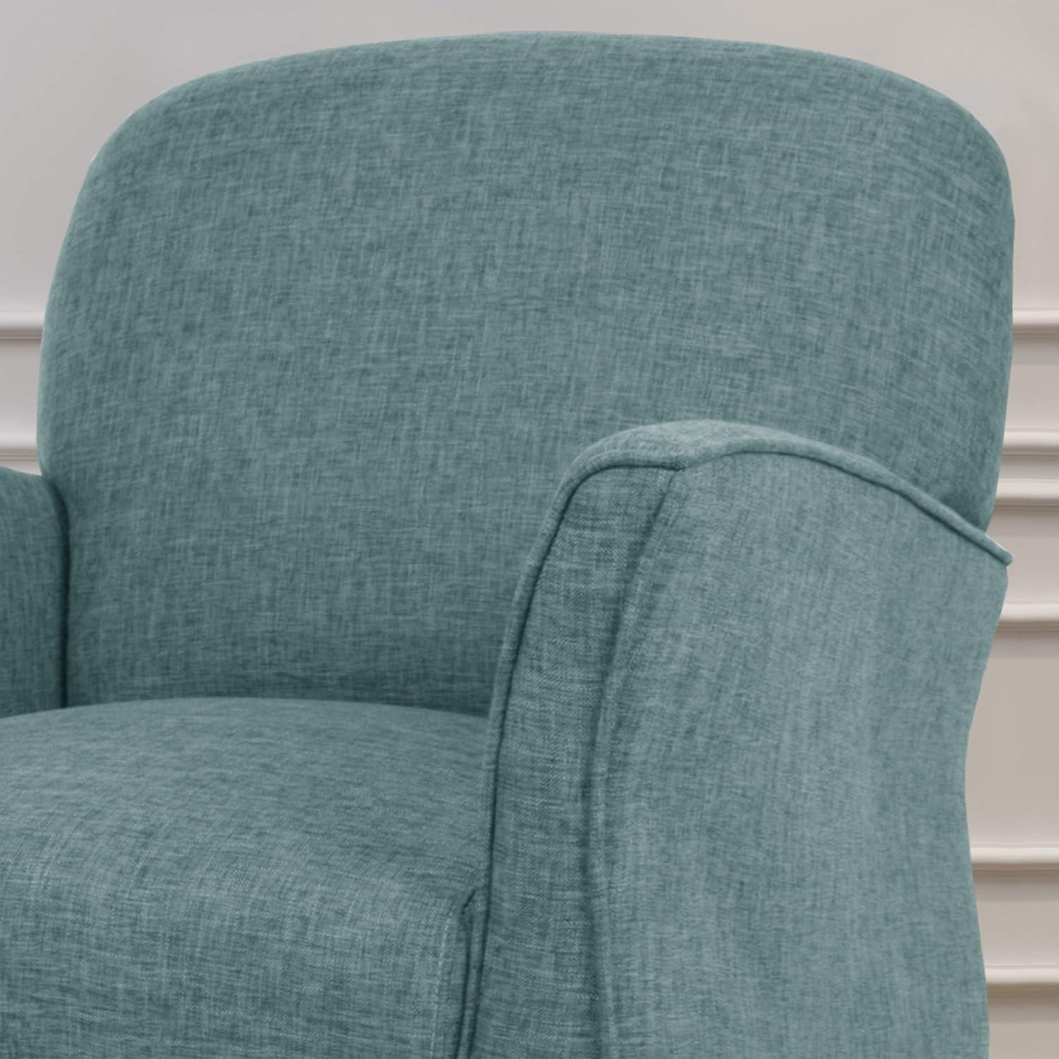Swainson Traditional Tweed Armchair Teal: Overstuffed, Turned Legs - Christopher Knight Home
