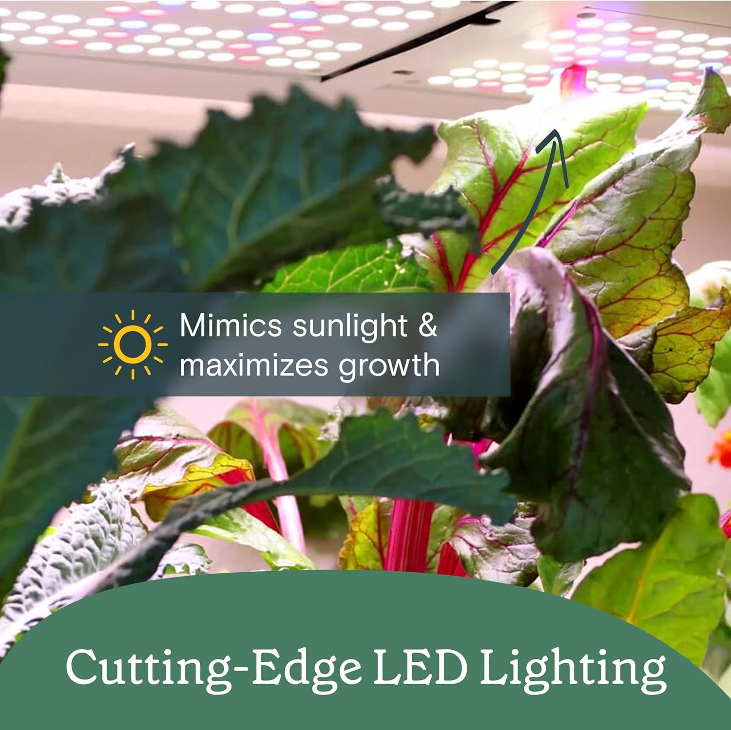 Cloud White Indoor Hydroponic Garden with LED Lights