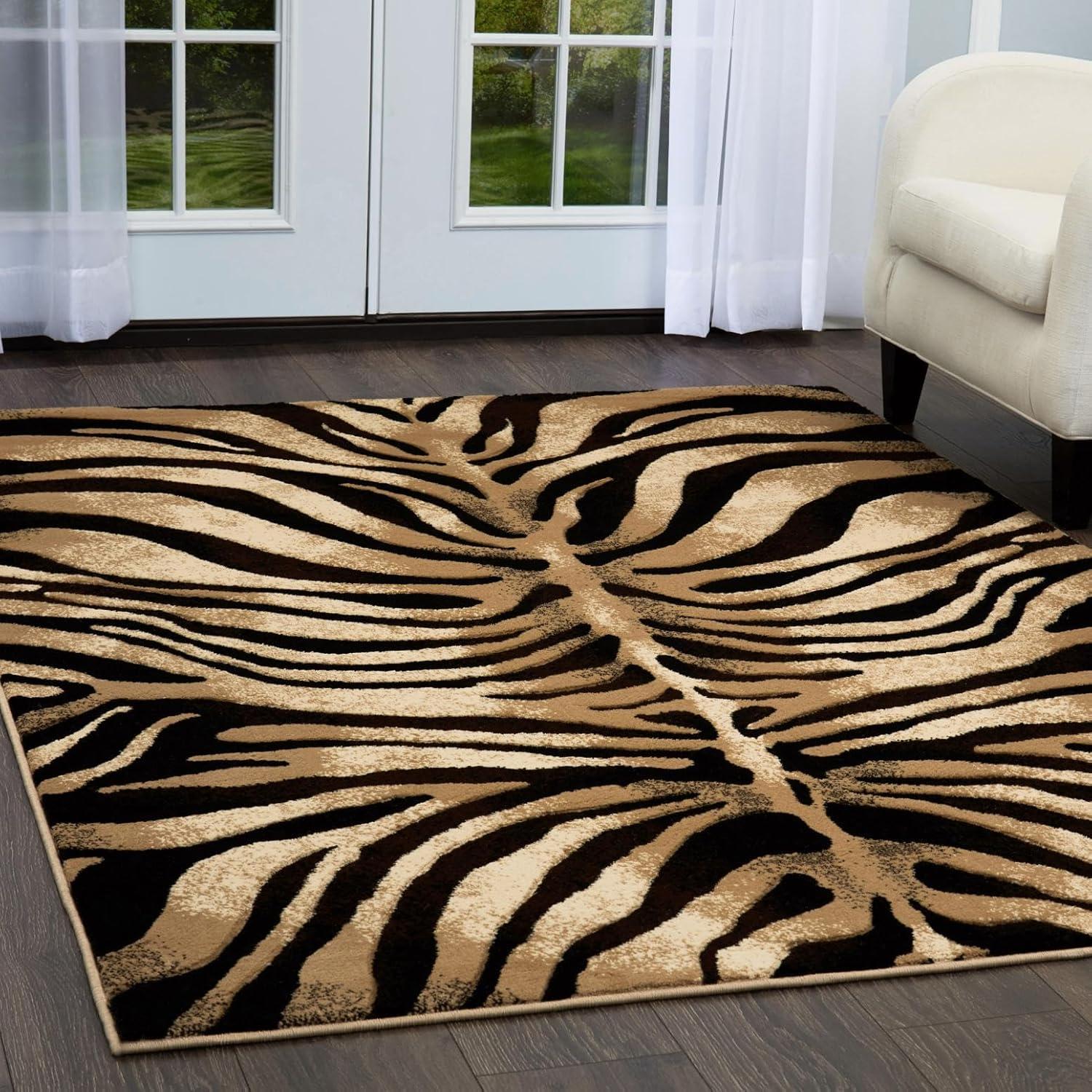 Home Dynamix Fawn Contemporary Animal Print Area Rug