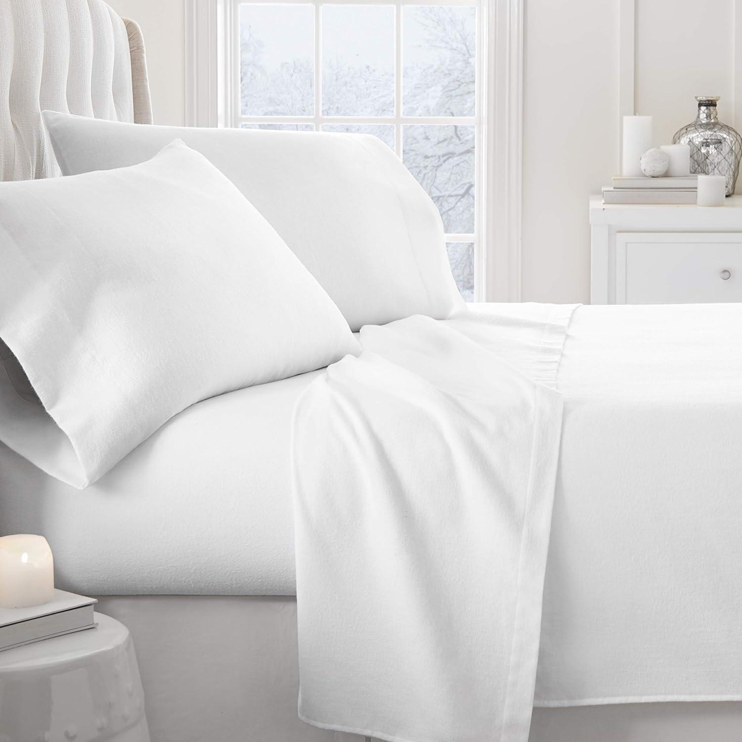 White Twin Deep Pocket Microfiber Sheet Set