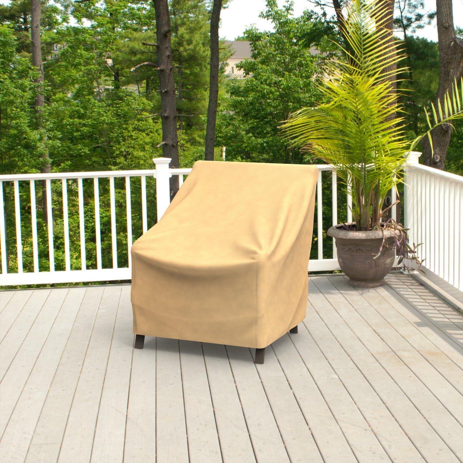 Budge Industries 27" x 30" x 36" Beige Square Patio Chair Cover