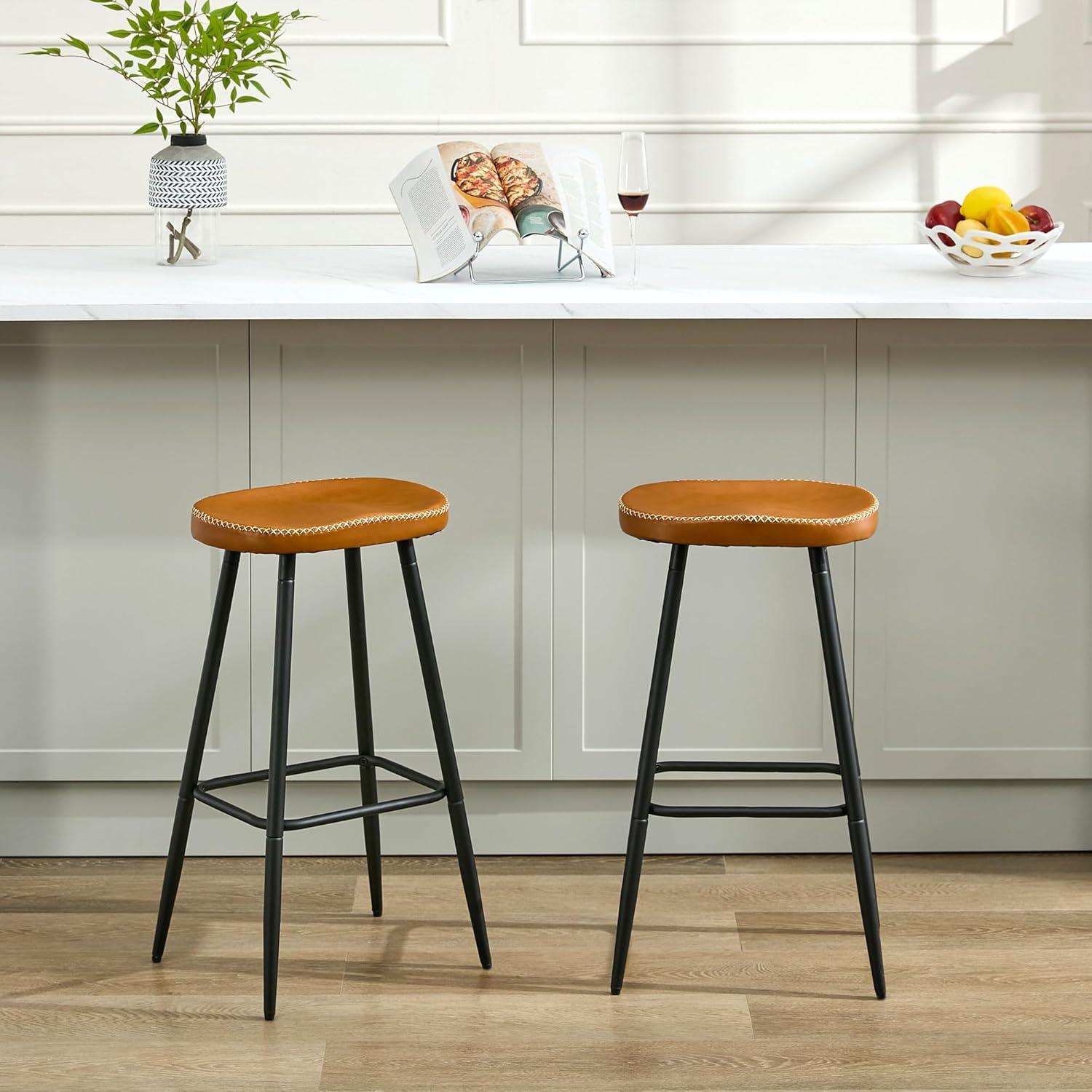 Swivel Backless Counter Height Bar Stools(Set of 2)