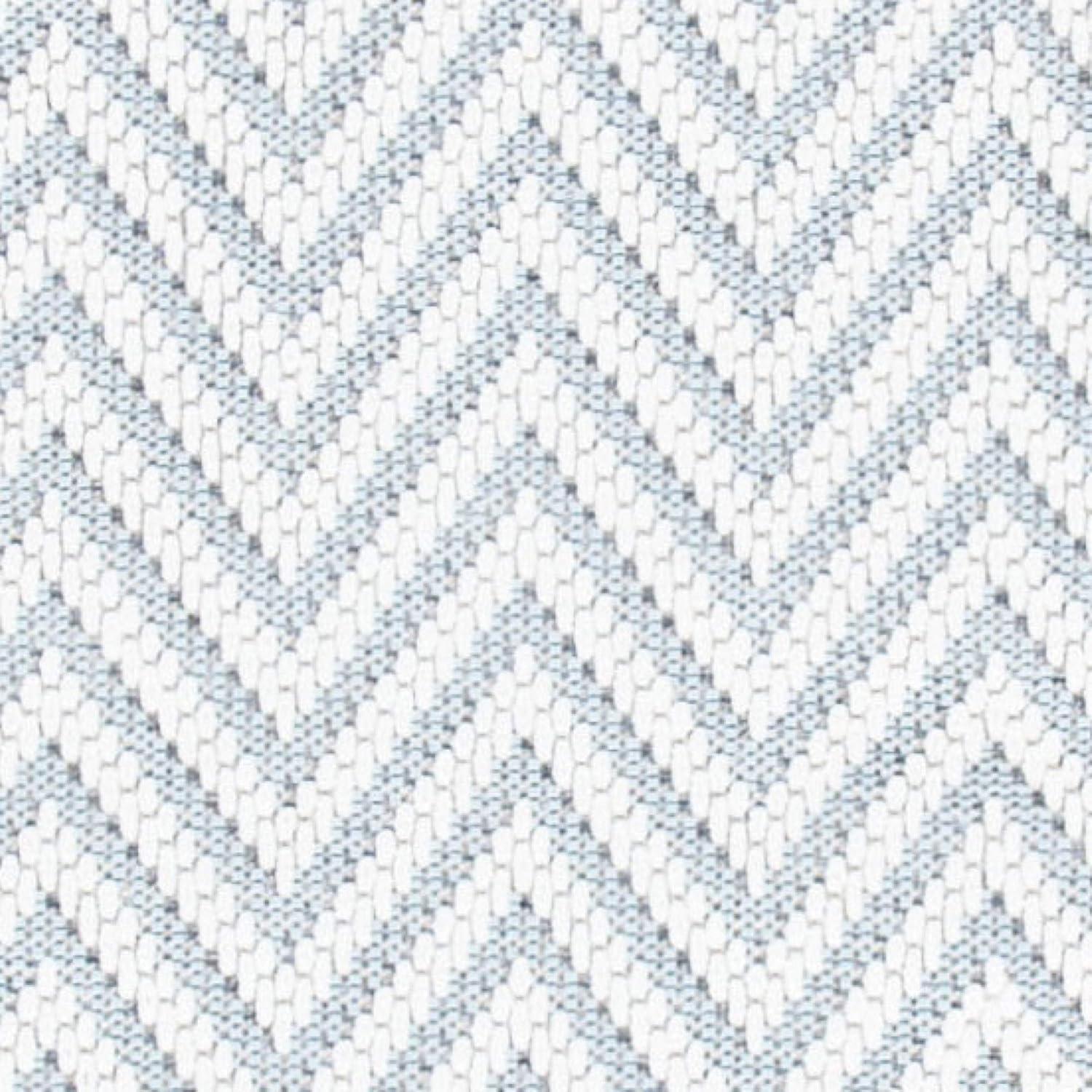 SAFAVIEH Bermuda Amina Geometric Chevron Indoor/Outdoor Area Rug Light Blue/Cream, 9' x 12'