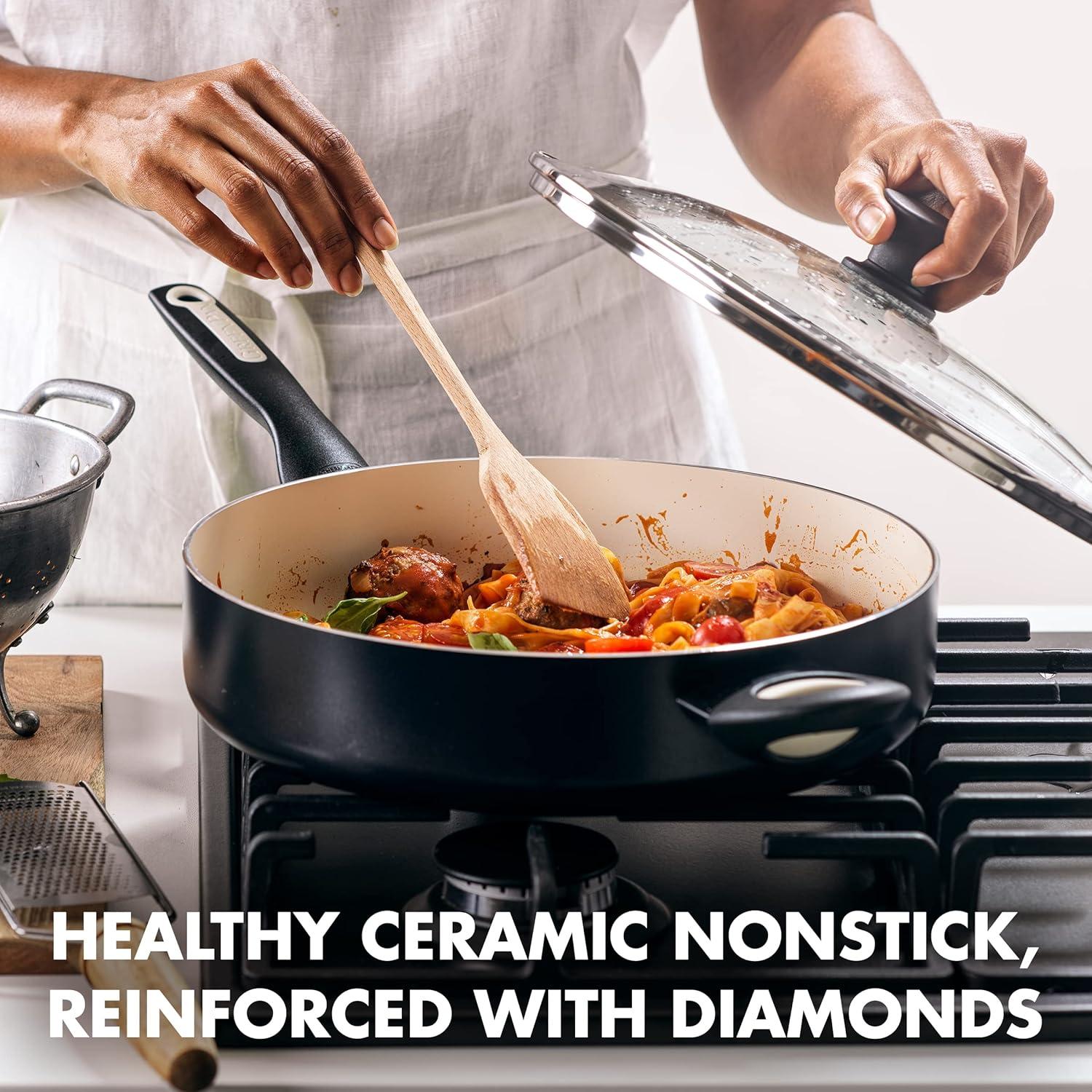 GreenPan GreenPan Rio Healthy Ceramic Nonstick 5Qt Saute Pan with Lid