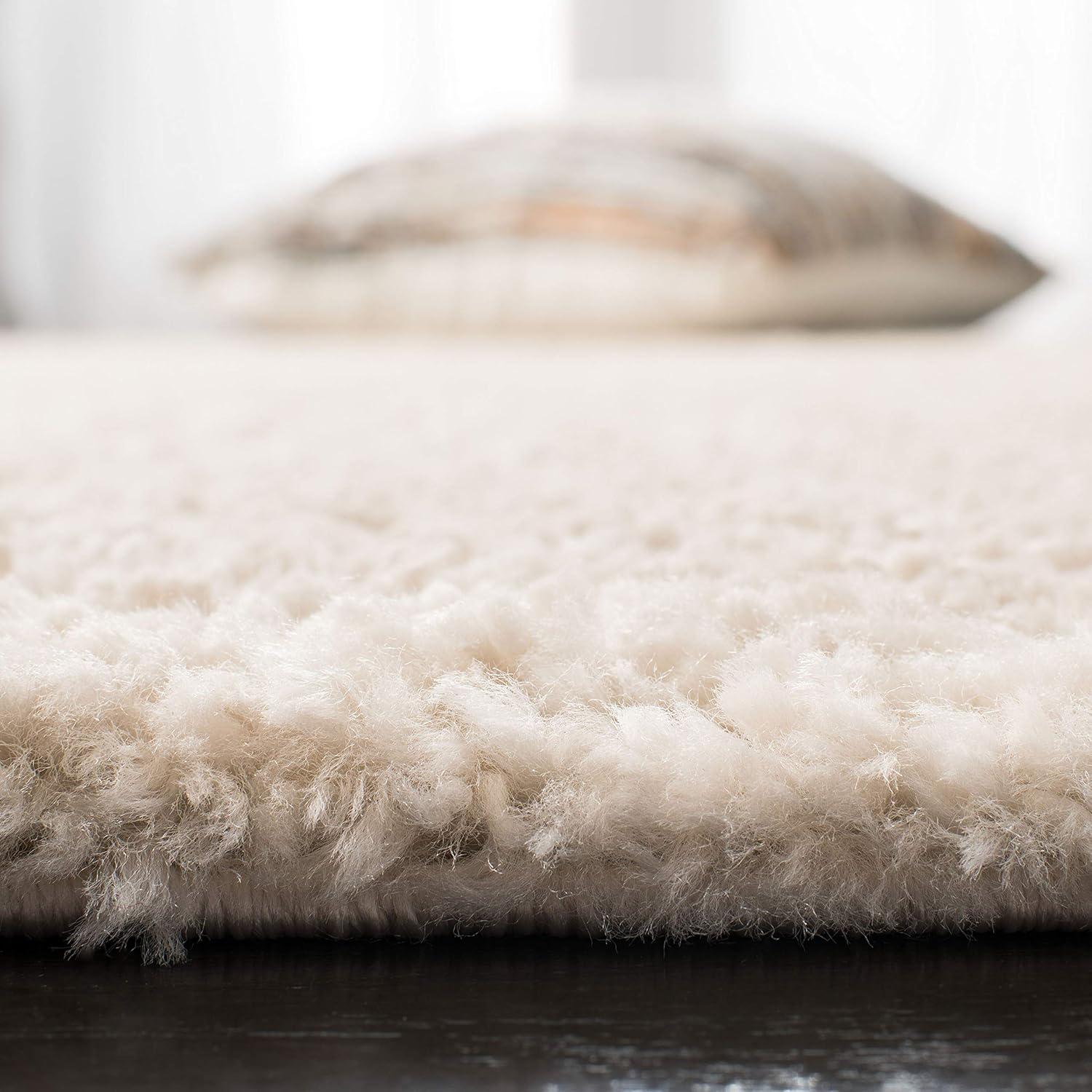 August Shag 900 AUG900 Power Loomed Indoor Area Rug - Beige - 5'3"x7'6" - Safavieh