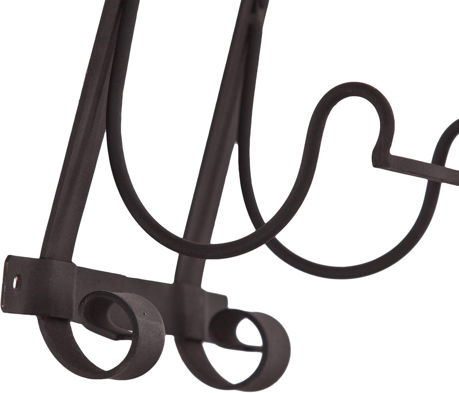 SEI Furniture Ancona Wall Mount Wine Rack in Wrought Iron