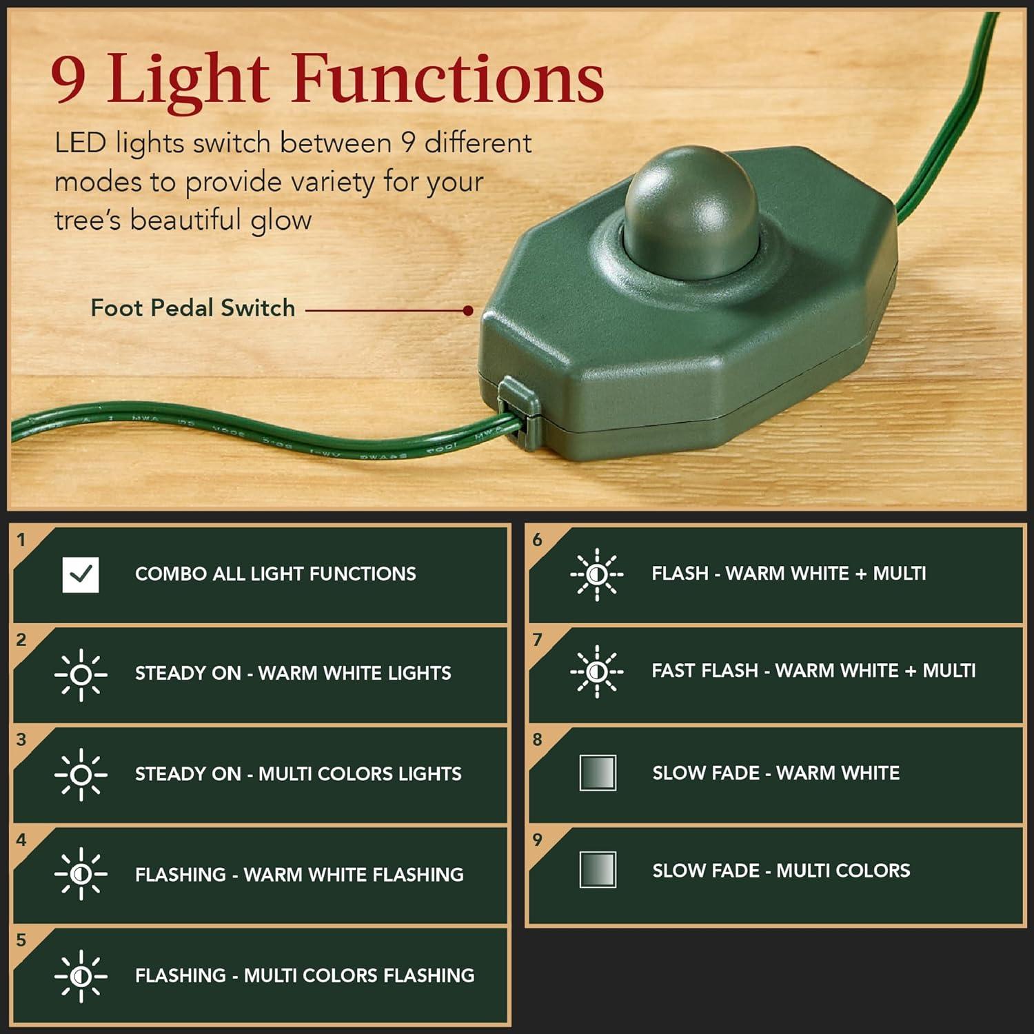 Best Choice Products 7.5ft Pre-Lit Cashmere Christmas Tree Holiday Decor w/ Cordless Connection, 2-in-1 LED Lights