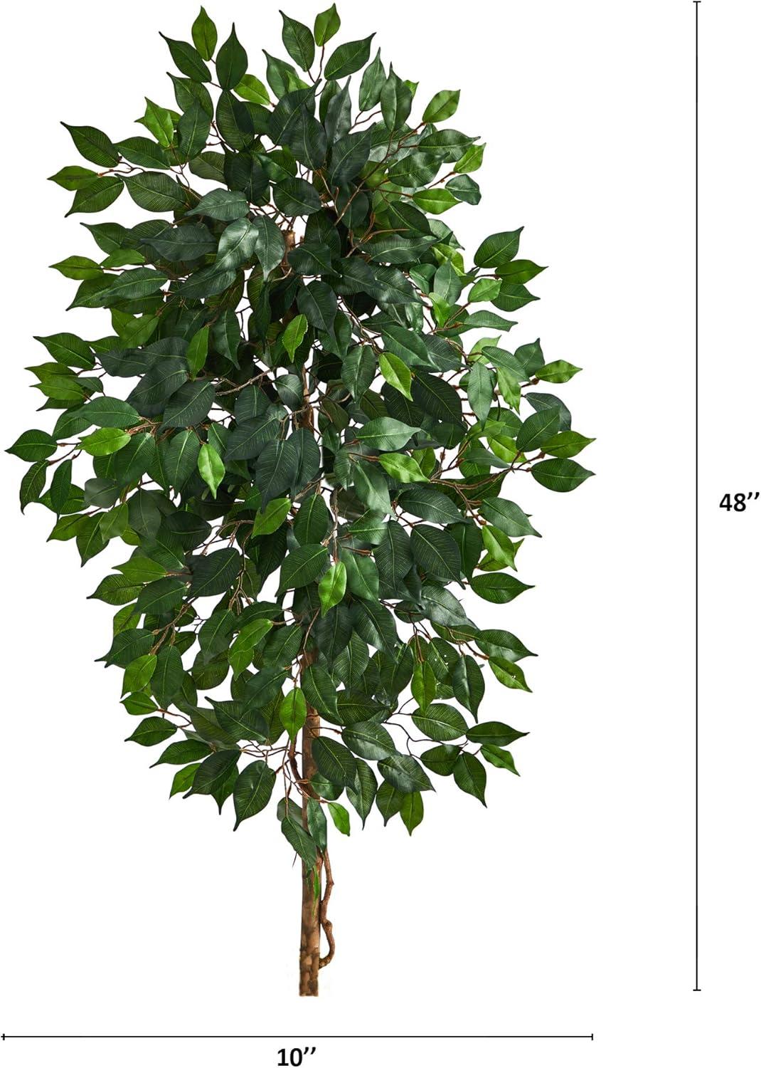 Nearly Natural 4-ft Single Ficus Artificial Tree (No Pot)