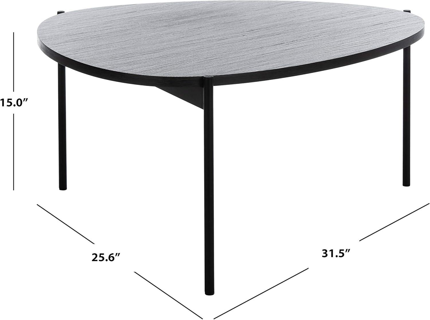 Sven Coffee Table - Dark Grey Oak/Black - Safavieh