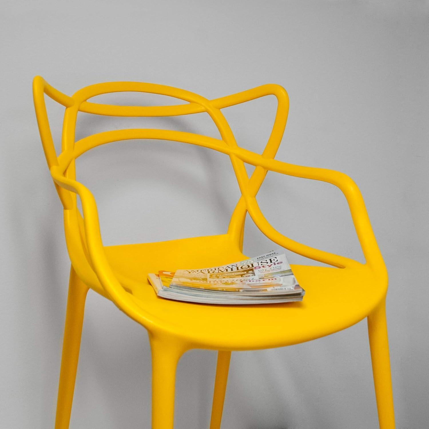 Mod Made MM-PC-006-Yellow Loop Chair - Yellow