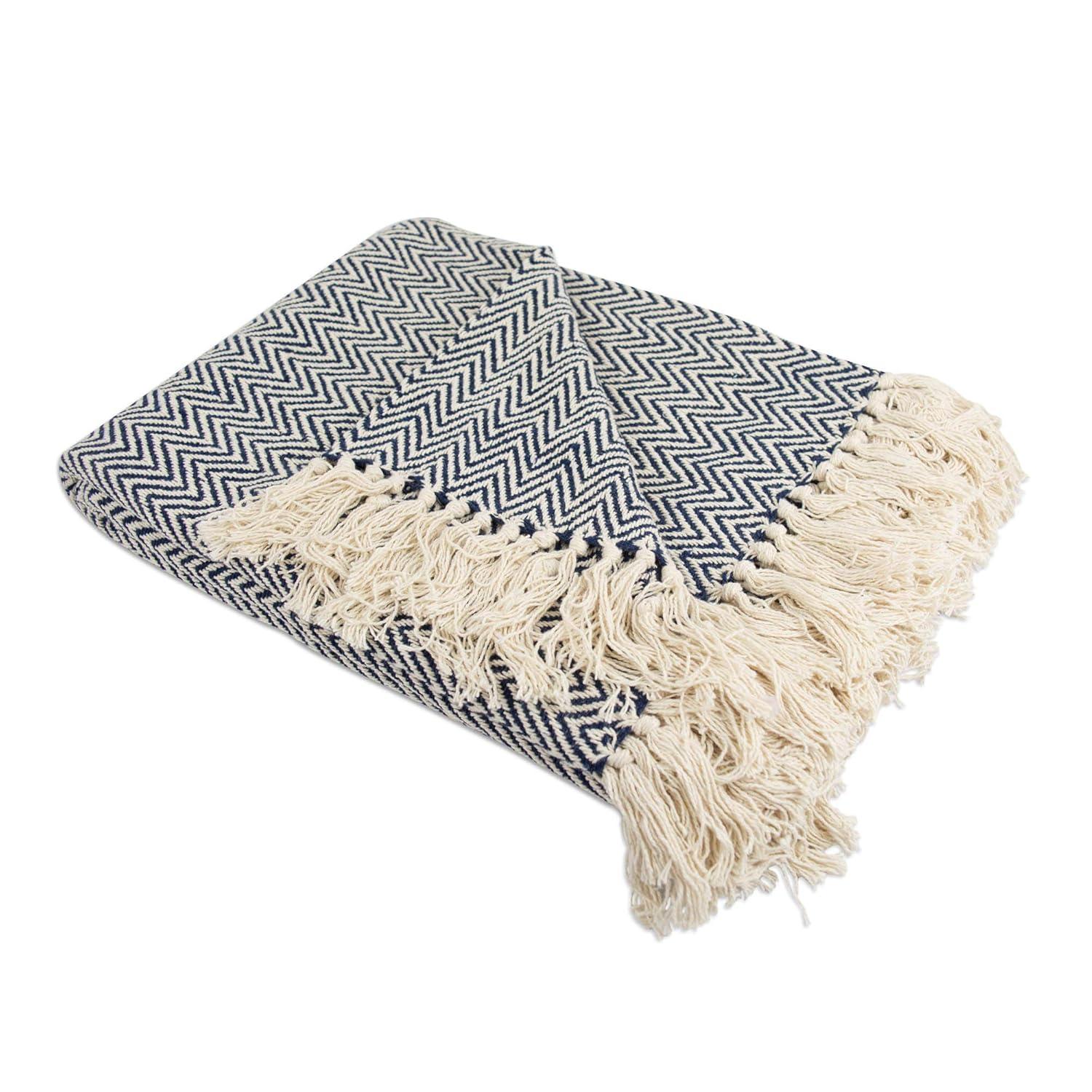 Design Imports Hand Woven Throw Blanket