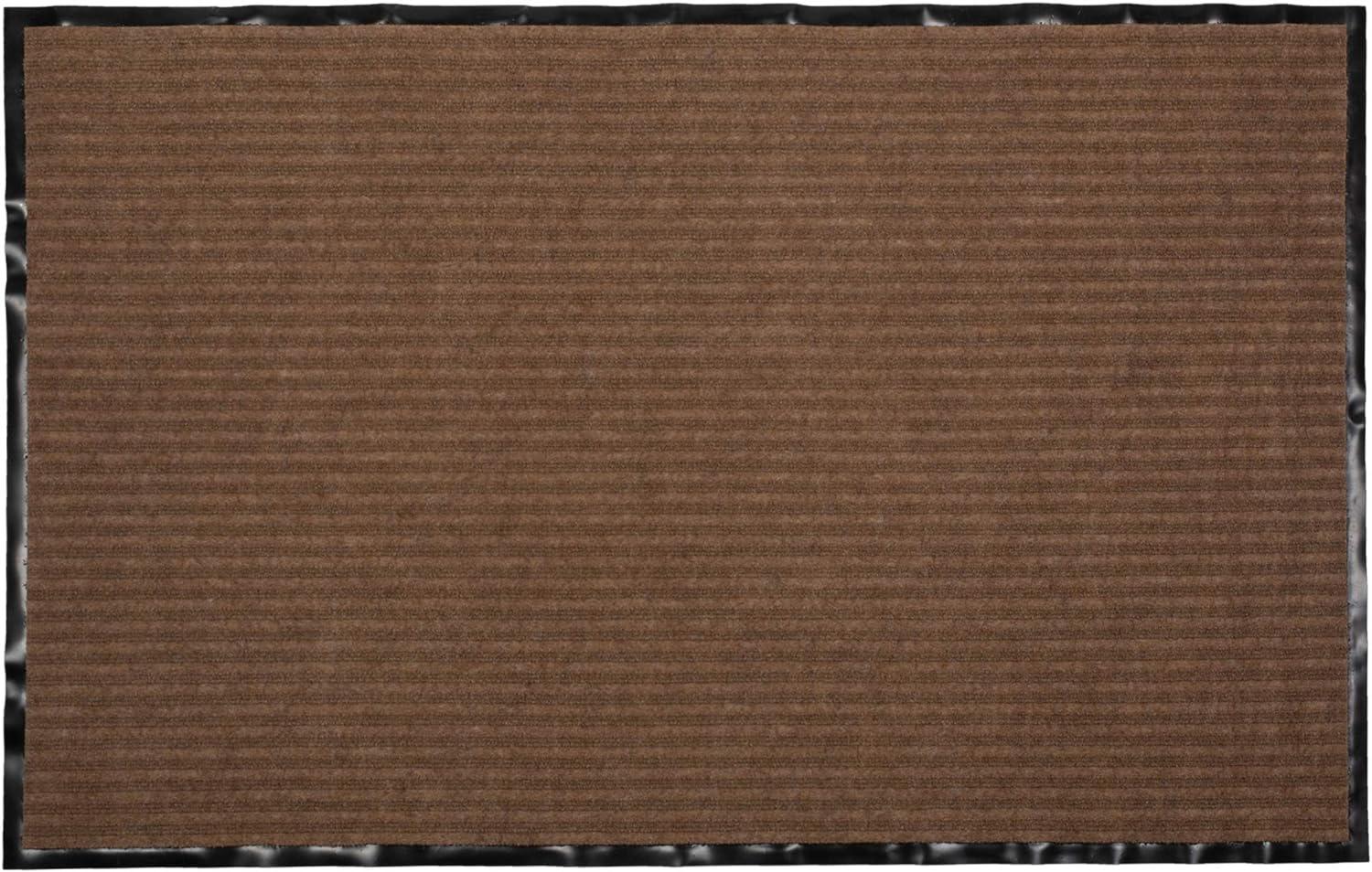 Brown Ribbed Walk Off Utility Mat Brown 30x48