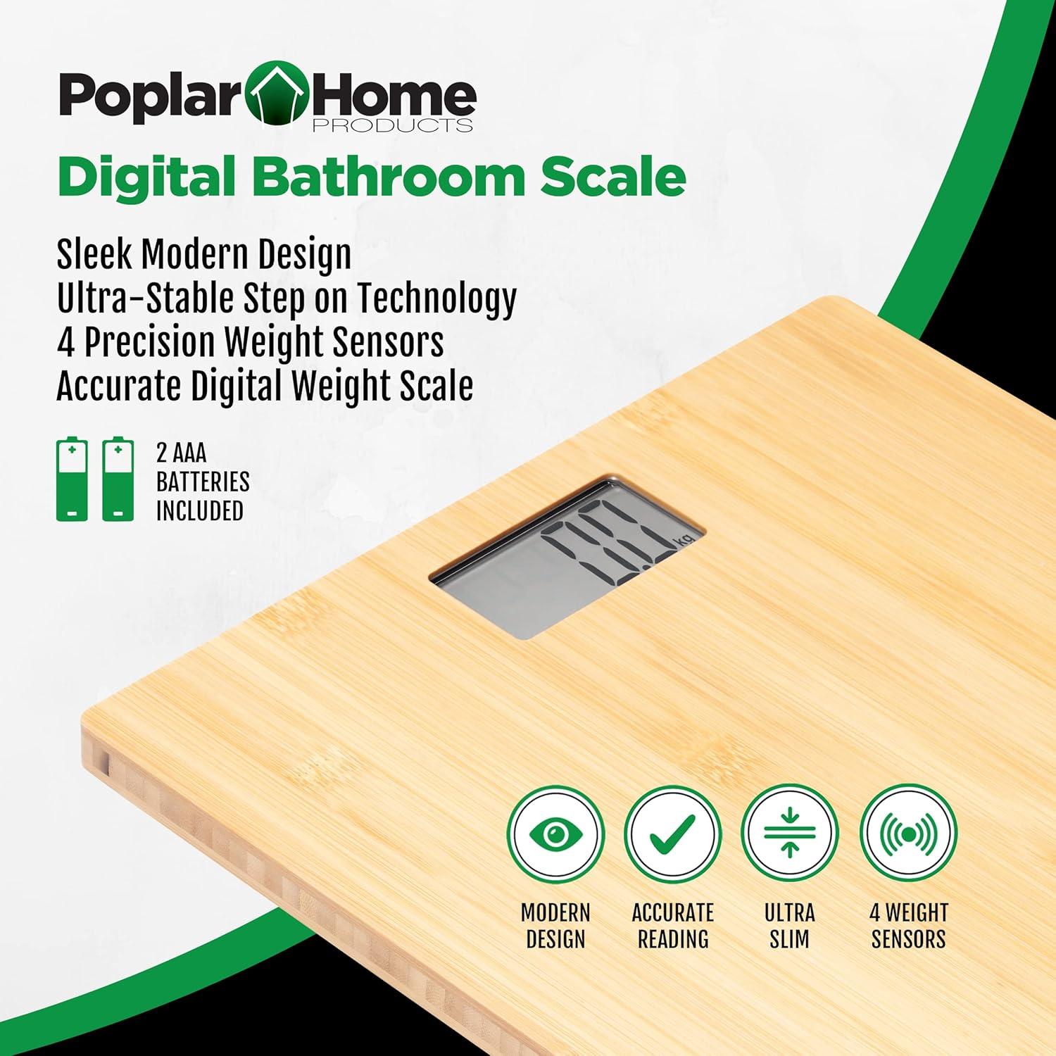 Prominence Home Ultra Thin, Clear Glass Scale With Easy To Read LCD Display - Auto Step On