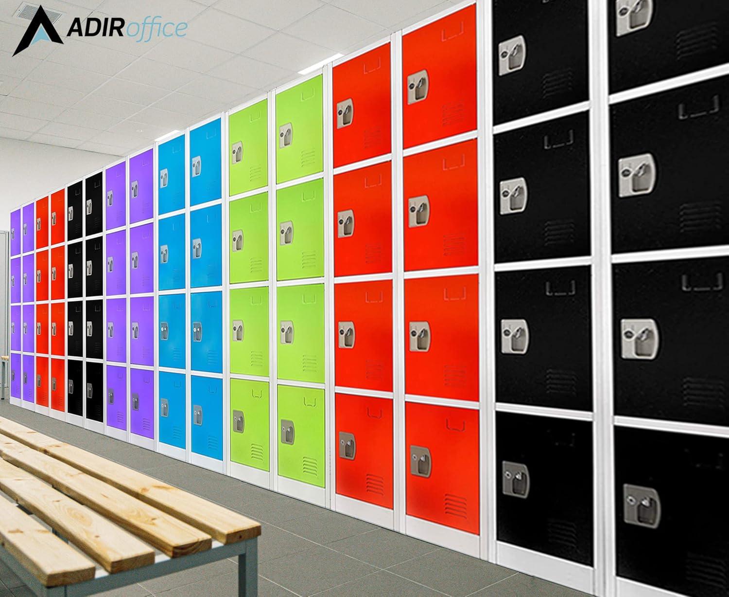 AdirOffice 12'' Wide Steel 4-Tier School and Gym Locker