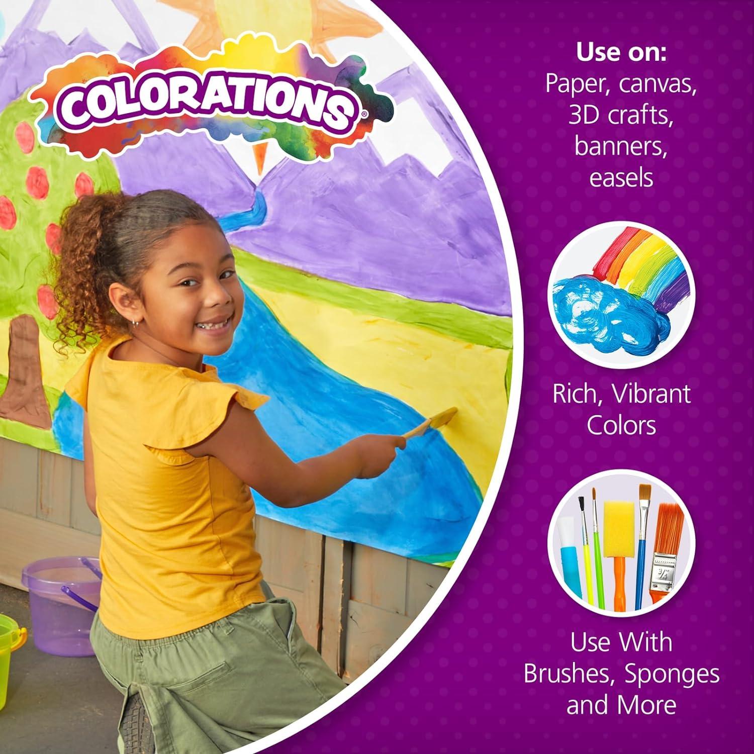 Colorations Paraben-Free Metallic Gel Paint, Silver - 16 oz.