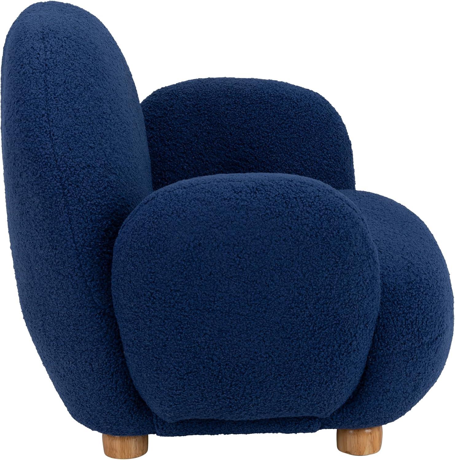 Sprogs Kids Comfy Plush Reading Chair With Arms - Sturdy Cushioned Accent Chair For Toddlers, Childrens Bedroom, Lounge, Preschool, Daycare - Teddy Bear Fabric