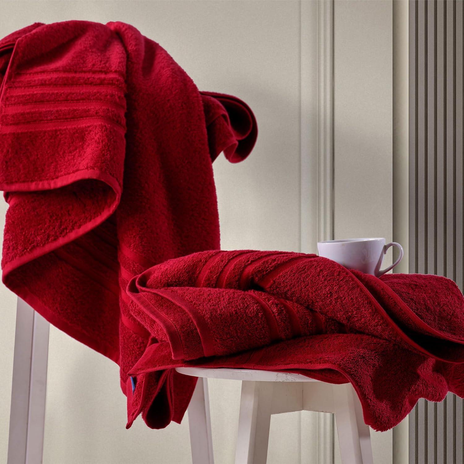 Hammam Linen Burgundy Jumbo Large Bath Sheets Towels 2-Pack Soft and Absorbent, Premium Quality 100% Cotton Towels